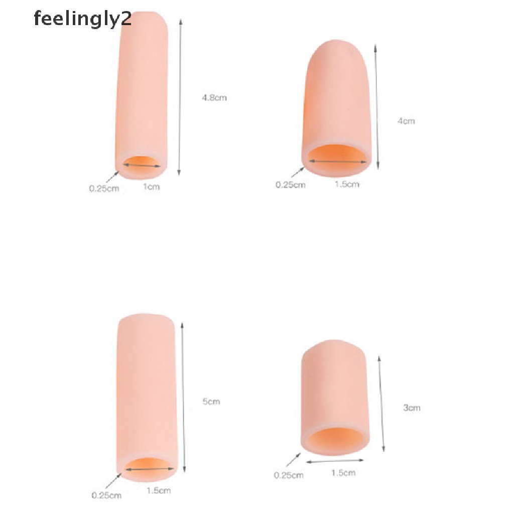 Set 5 Ống silicone Bảo Vệ Ngón Chân Giảm Đau Tiện Lợi