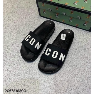 HOT- [ Ảnh thật + VIDEO ] Dép lê nam quai ngang chữ nổi , dép ICON - VIP