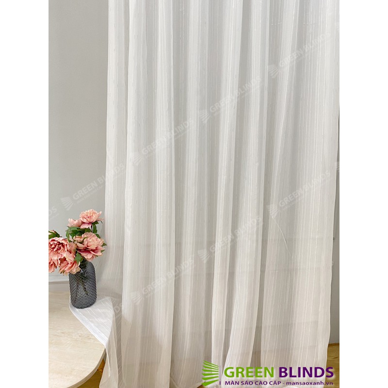 [RÈM VOAN] Rèm cửa sổ rèm vải VOAN KIM TUYẾN BẠC- rèm lót trang trí spa (cắt chiều cao miễn phí)