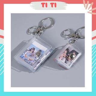  Cuốn album ảnh mini trong suốt có 16 ngăn trang trí kiểu móc khóa cao cấp size 1 inch 