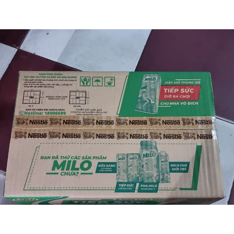 Thùng lốc 4 - 48 hộp thức uống lúa mạch Milo Active Go 180ml