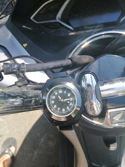 Đồng hồ gắn ghi đông 2 mặt xe máy