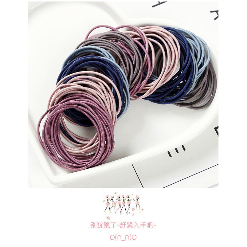 Set 100 Dây Cột Tóc Nữ Xinh Xắn SUKAHOUSE A282