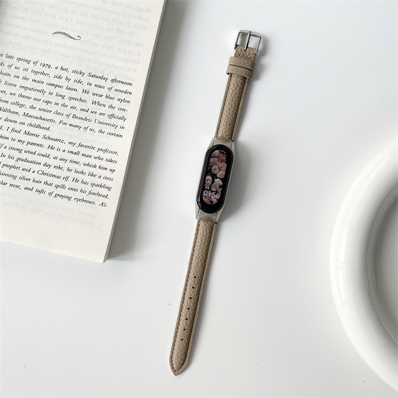 Dây Đeo Bằng Da Cho Đồng Hồ Thông Minh Mi Band 7 Mi Band 6 / 5 4 / 3