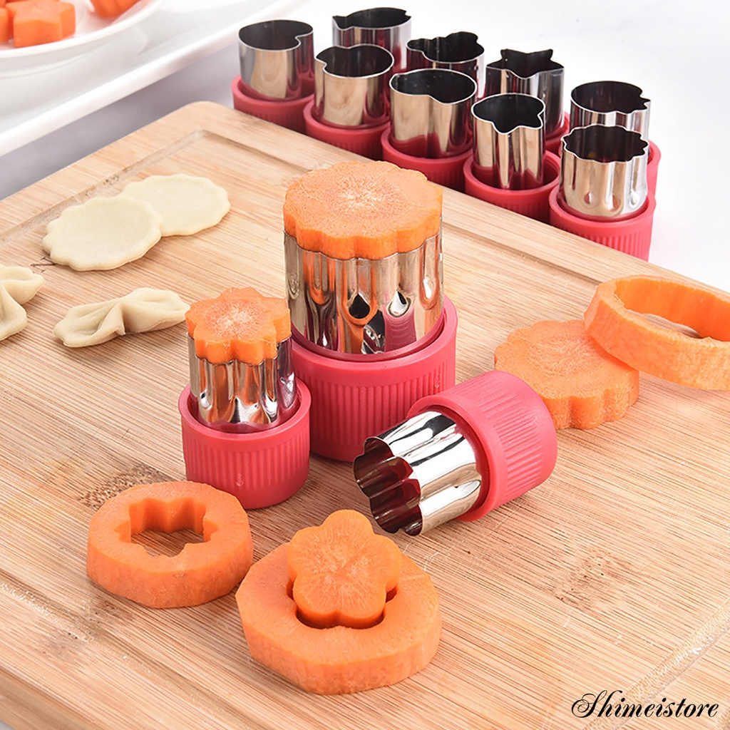 Set 12 Khuôn Cắt Bánh / Hoa Quả Đa Năng Tiện Dụng Chất Lượng Cao