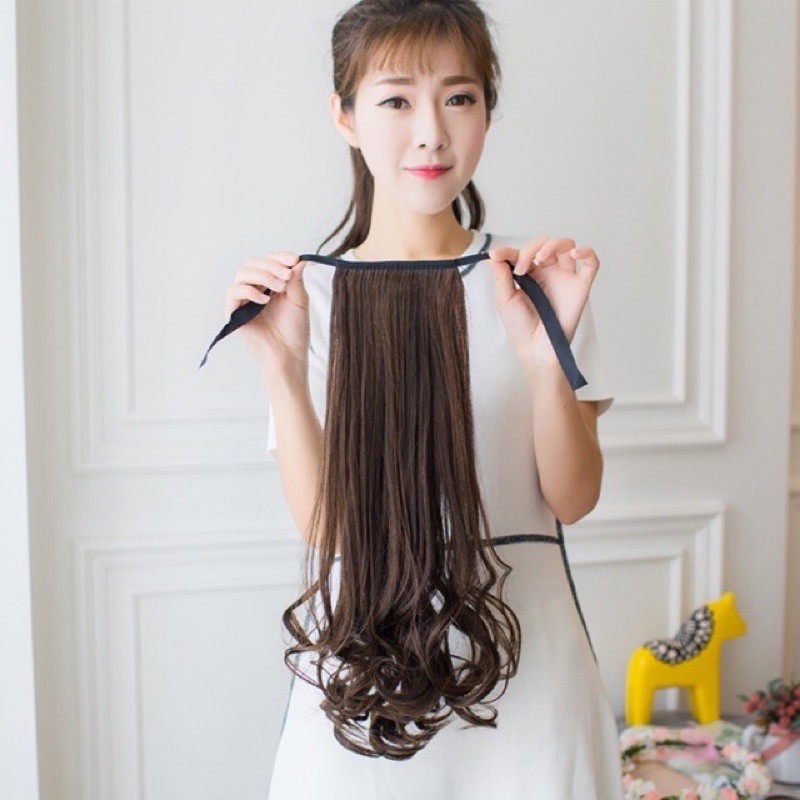 Tóc giả buộc dập xù và xoăn to cực xinh [HOT NHẤT] chất siêu mềm mượt