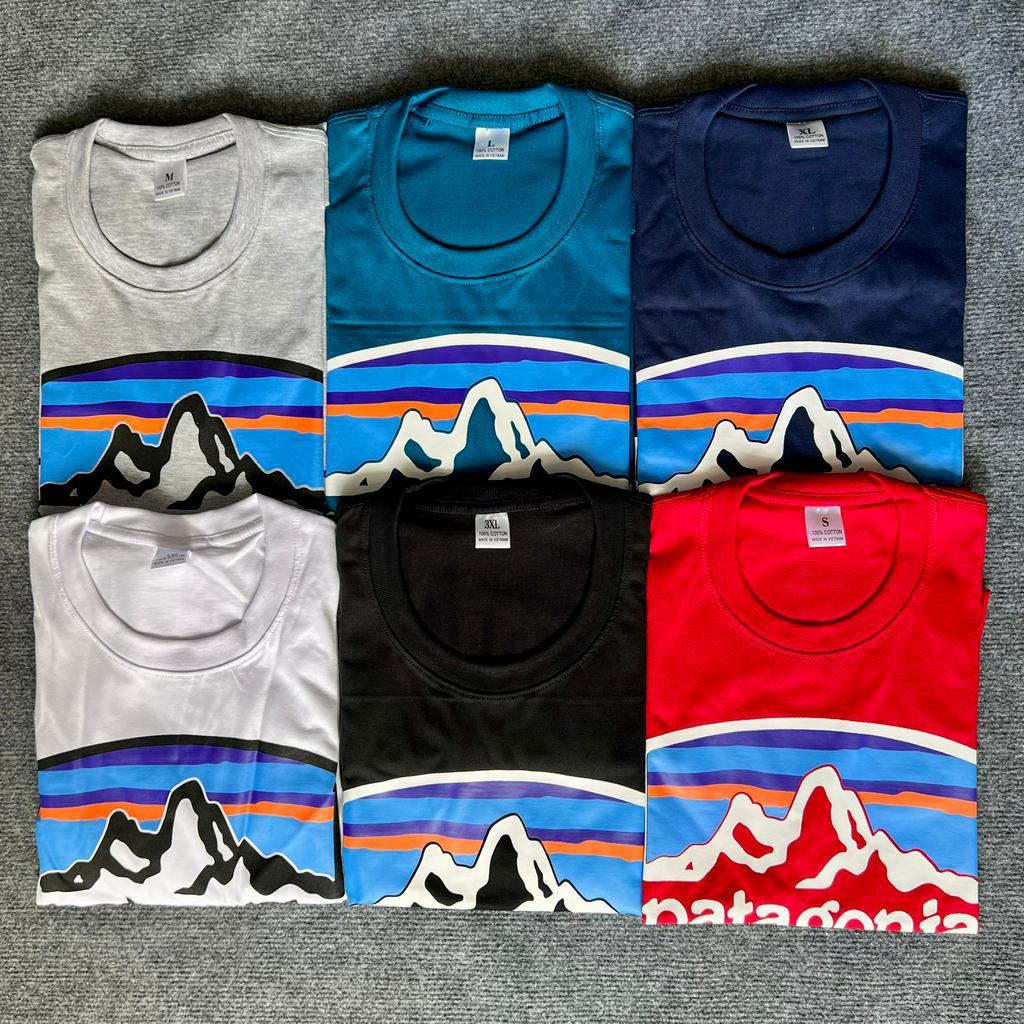 Áo Thun Unisex Patagonia Chất Vải Cotton Thoáng Mát Thấm Hút Mồ Hôi