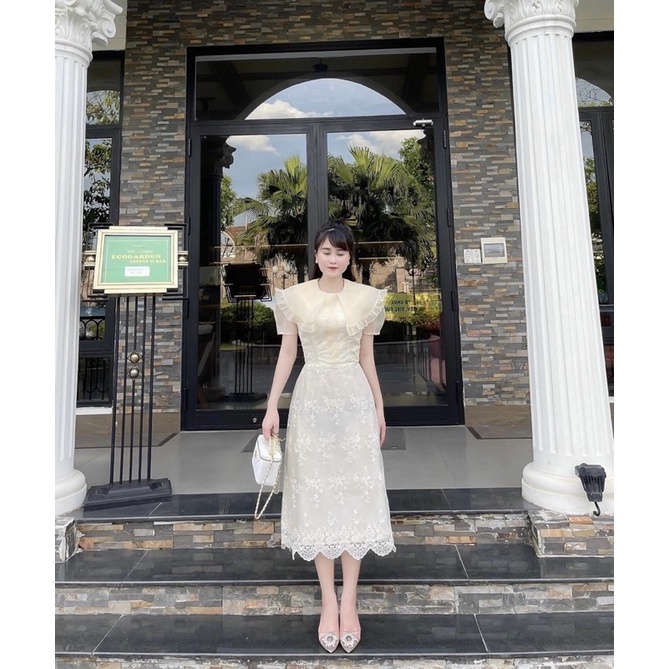 Váy ren phối tay tơ