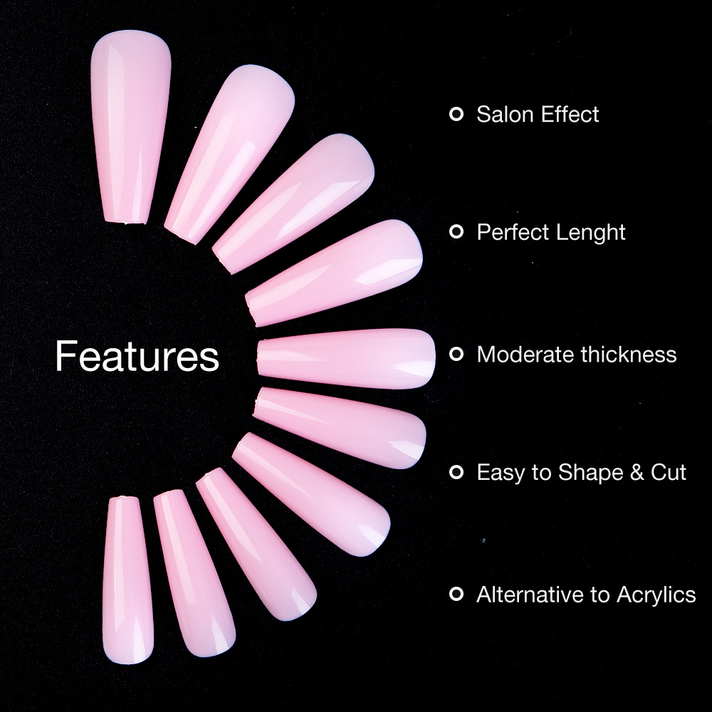 [Hàng mới về] Hộp 100 móng tay giả cao cấp với 10 cỡ thiết kế dáng dài phong cách nghệ thuật hợp thời trang