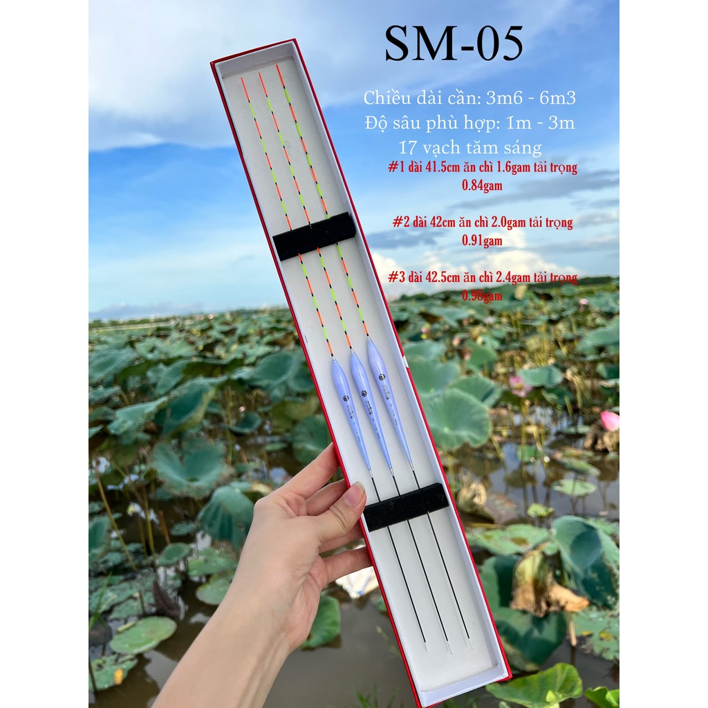 Bộ Phao Câu Đài Nano Cao Cấp_ Bộ 3 Phao Kèm Hộp Đựng Phao
