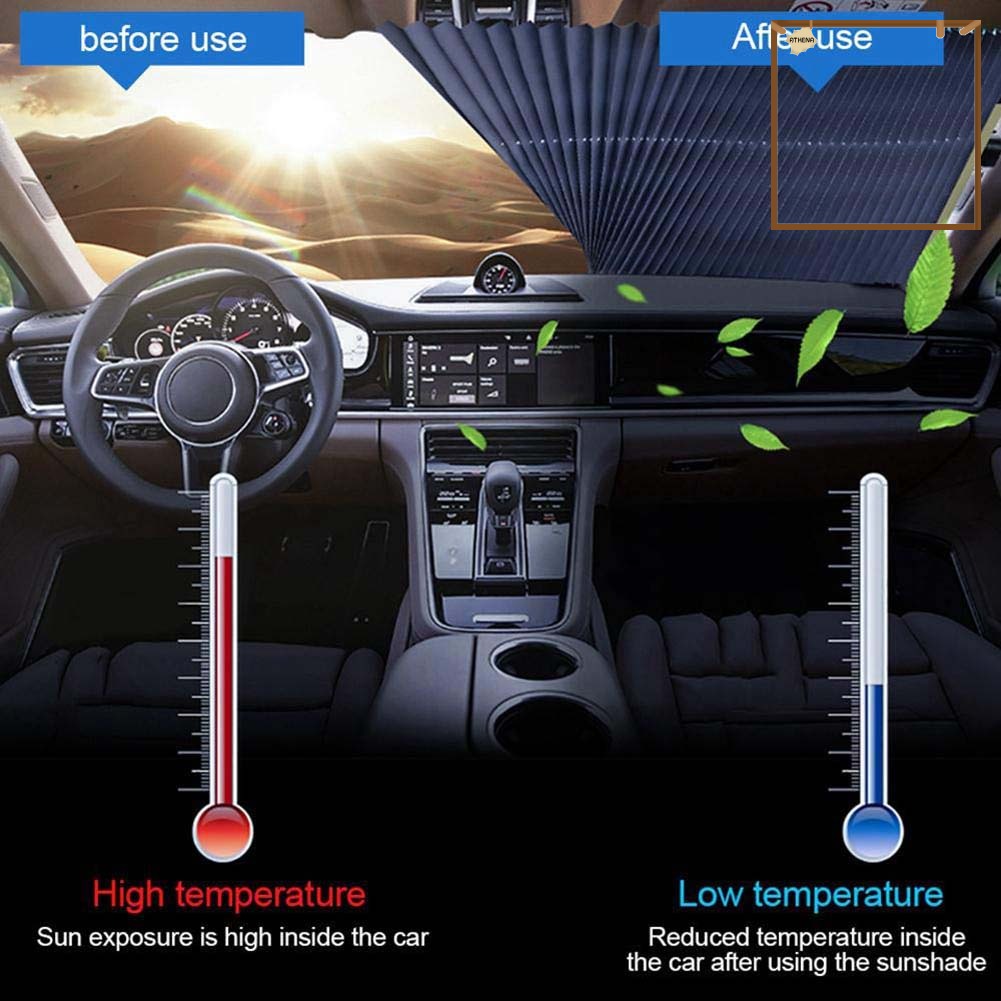 Athena 🚀Automatic Retractable Car Front Rear Windshield Heat Insulation Blinds