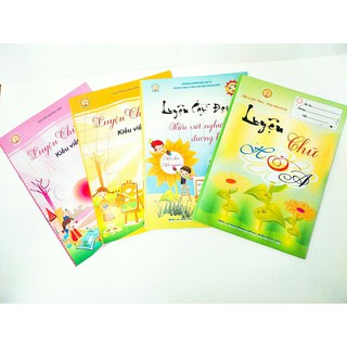 BỘ 4 CUỐN VỞ MẪU LUYỆN CHỮ ĐẸP-  liên hệ shop để được hỗ trợ ship cao nhất