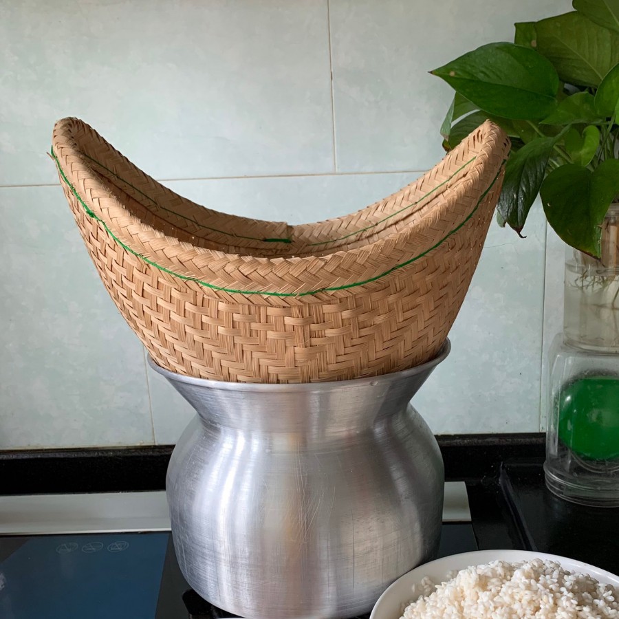 Bộ Chõ Hấp Nấu Đồ Xôi Lào, Thái Không Nắp Đậy, Loại Dày, Bền, Hấp Xôi Nhanh Chín, Mềm, Dẻo Ngay Lần Đầu