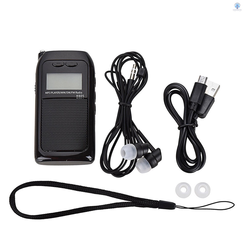 Máy Nghe Nhạc MP3 Kỹ Thuật Số Mini Có Tai Nghe Thẻ TF