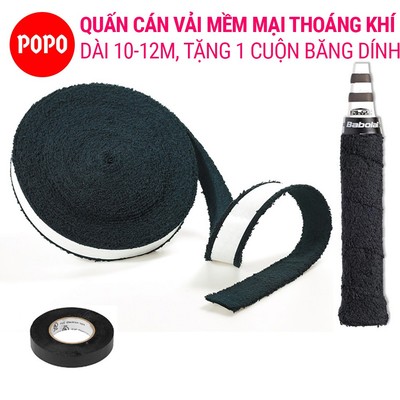 Quấn cán vải cầu lông (1 cuộn lớn) POPO 1135 chất liệu thoáng khí, thoát mồ hôi, mềm mại