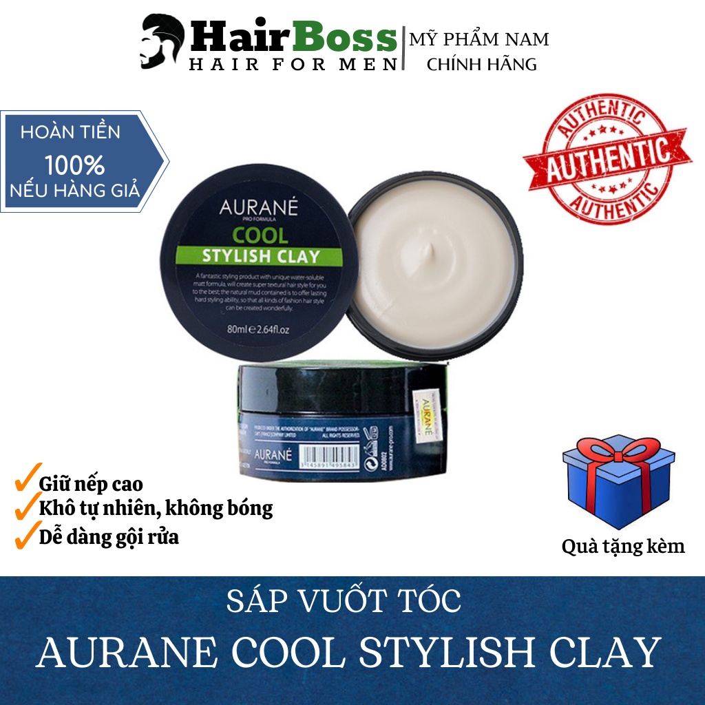 Sáp vuốt tóc chính hãng Aurane Cool Stylish Clay tạo kiểu giữ nếp tóc