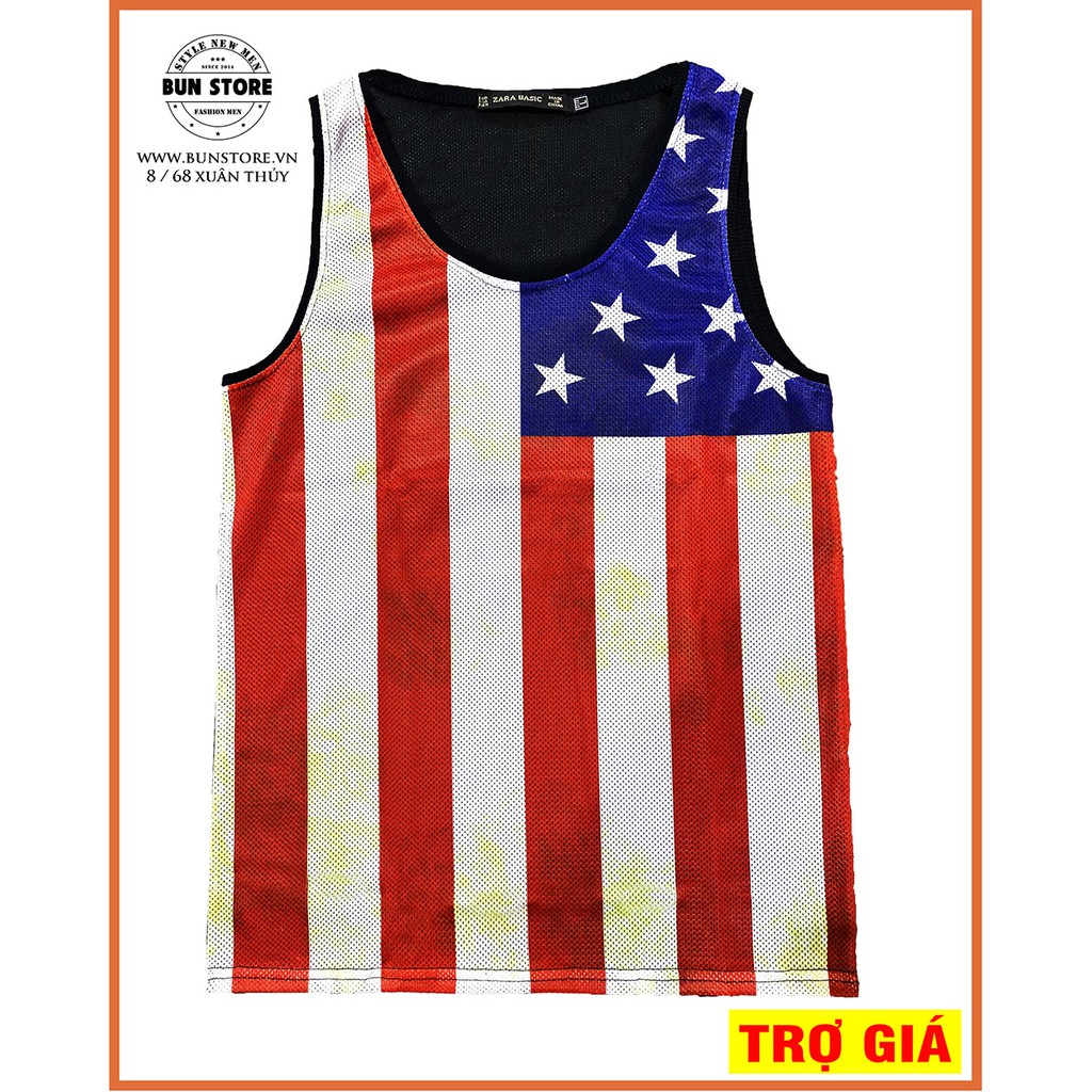 Áo ba lỗ lưới in Hình 3D - Tank top GYM, áo thể thao, áo nhóm - BunStore