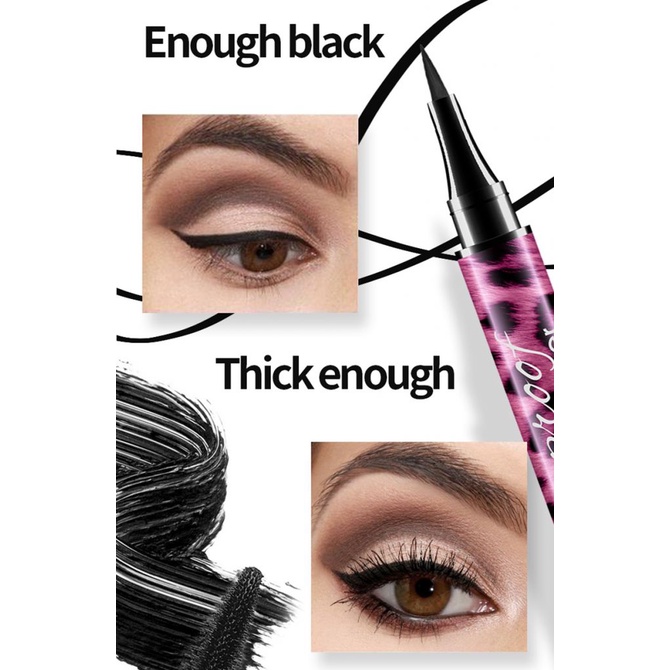 Bộ mascara và bút kẻ mắt YANQINA 4D chống thấm nước không nhòe | BigBuy360 - bigbuy360.vn