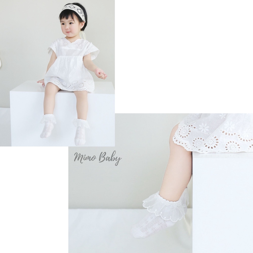 Tất vớ lưới cổ bèo Nemo baby xinh xắn tiểu thư cho bé gái Mimo baby T20