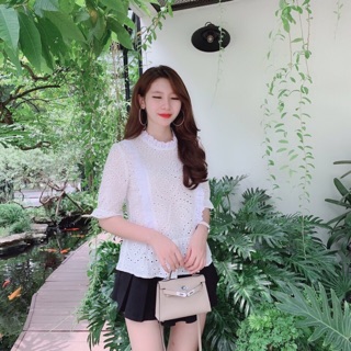 Áo sơ mi ren tiểu thư sm125