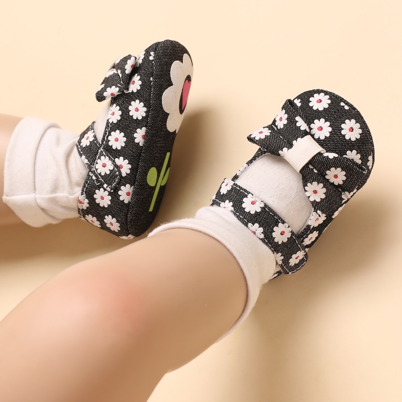 Giày Công Chúa Đế Mềm Bằng Da PU Đính Vương Miện Cho Bé Gái Sơ Sinh Tập Đi