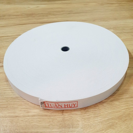 Hai Mét Dài Dây Thun Màu Trắng Bản 25mm Loại Dai Chất Lượng Co Giãn Bền Độ Dày Gần 1mm Thường Dùng Trong May Mặc