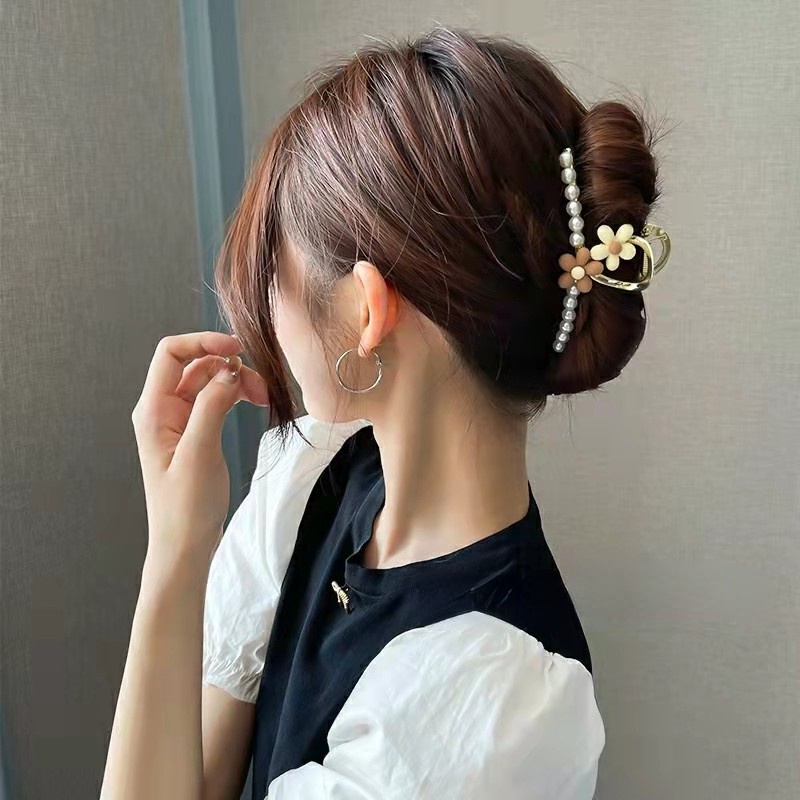 Kẹp Tóc Hình Cá Mập Đính Ngọc Trai Nhân Tạo Thời Trang