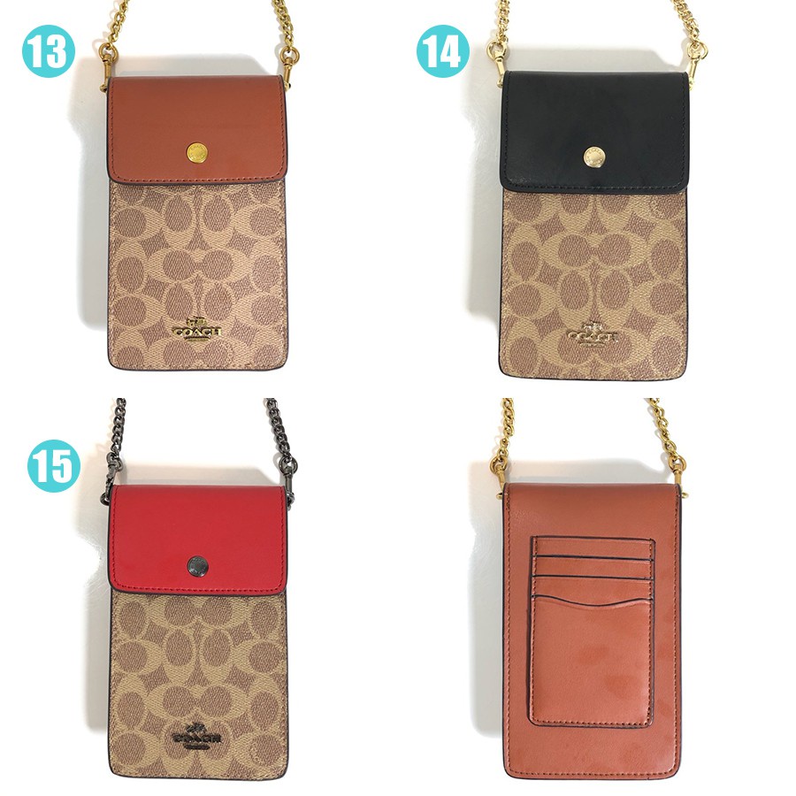 Coach Túi Xách Đeo Vai / Đeo Vai / Điện Thoại Phối Dây Xích Thời Trang Dành Cho Nữ F39955