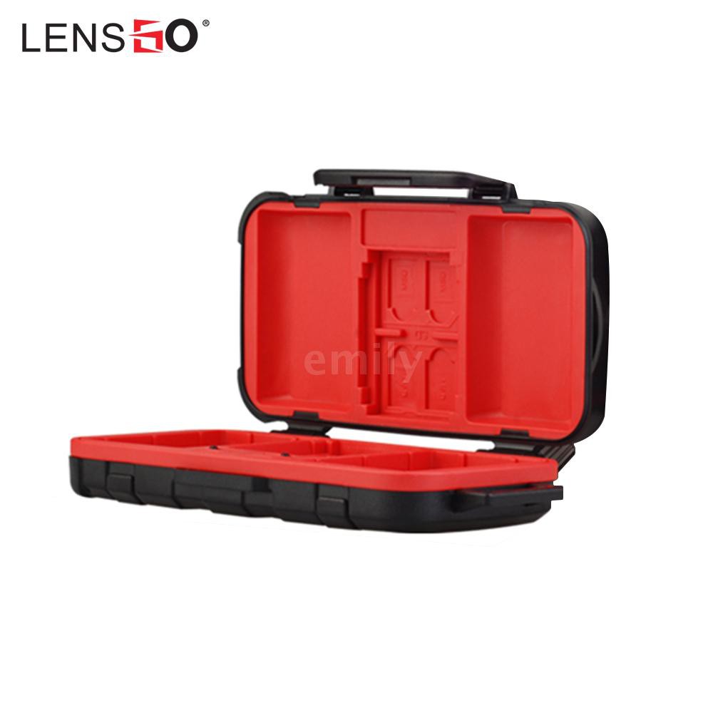 Hộp đựng pin và thẻ nhớ camera LENSGO D850 chống nước đựng được 2 pin 4 thẻ SD 8 thẻ TF 2 thẻ CF/XQD