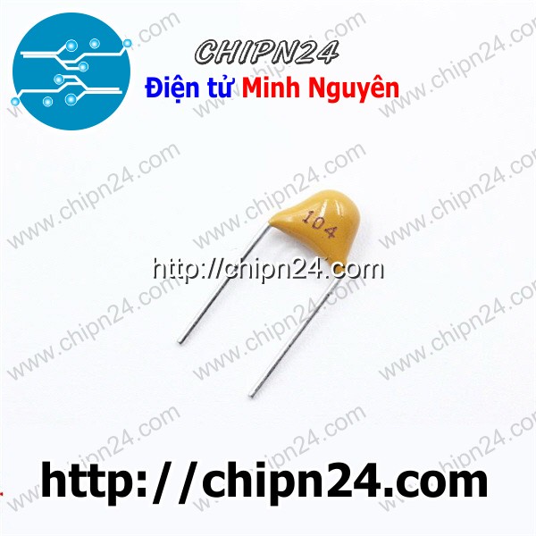 [25 CON] (KG2) Tụ Tantalum Cắm 104p 50V DIP (104 100nF 0.1uF)
