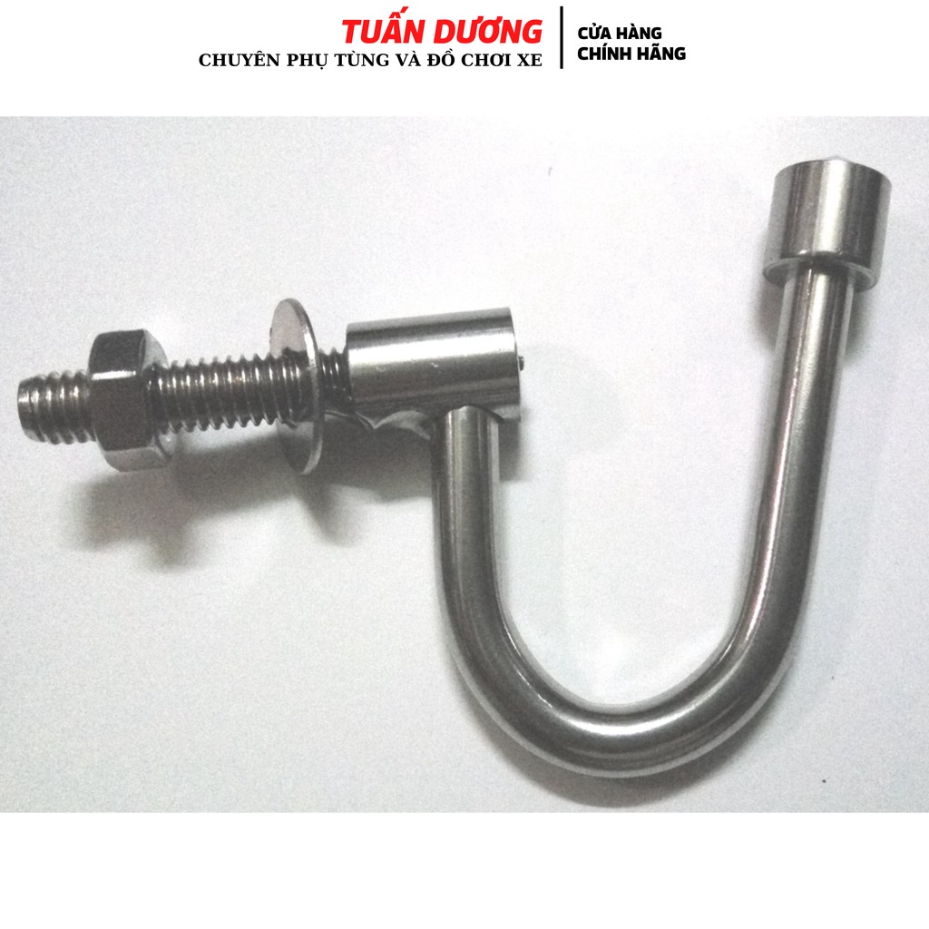 Móc Treo Đồ Xe Máy Loại Inox Dày - Móc Câu Gắn Xe Máy Inox Trắng Sáng Không Gỉ, Dùng Cho Tất Cả Các Dòng Xe Máy
