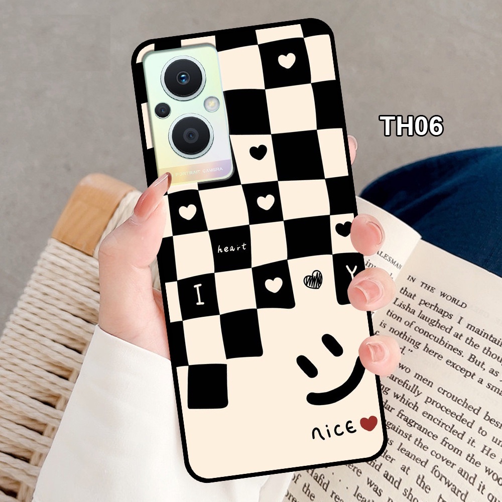 Ốp lưng Oppo Reno 7 5G - Reno 7Z 5G (7z) - Reno 7 - Reno 8Z 5G (8z) pro ép kính chống bể hình dễ thương