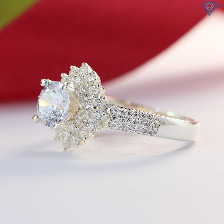 Nhẫn bạc 925 nữ Bông Hồng Tuyết đính đá đẹp NN0217 Trang Sức TNJ