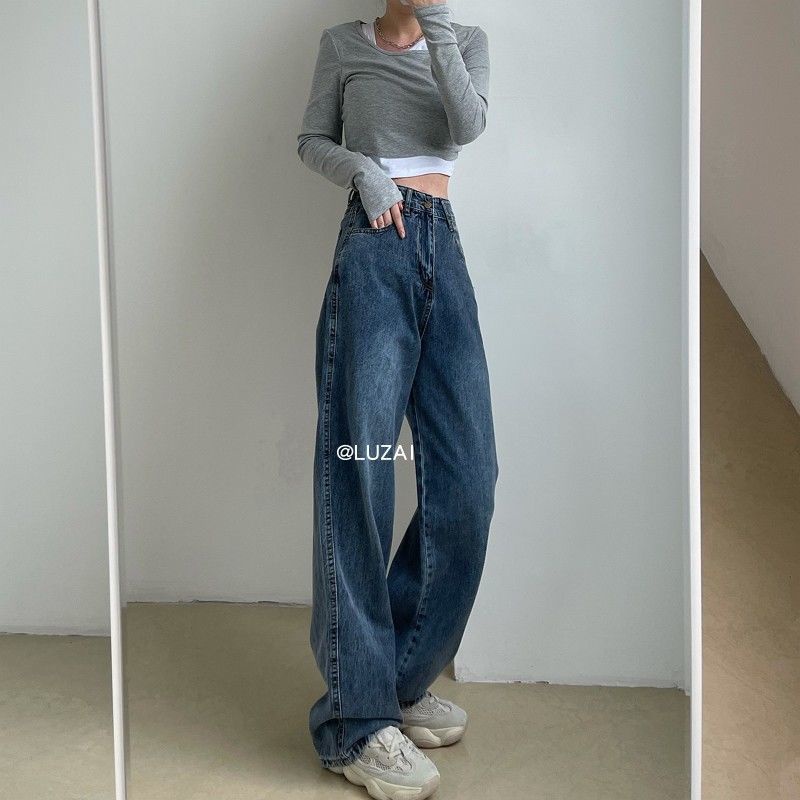 Quần Denim Thời Trang retro Cá Tính Trẻ Trung