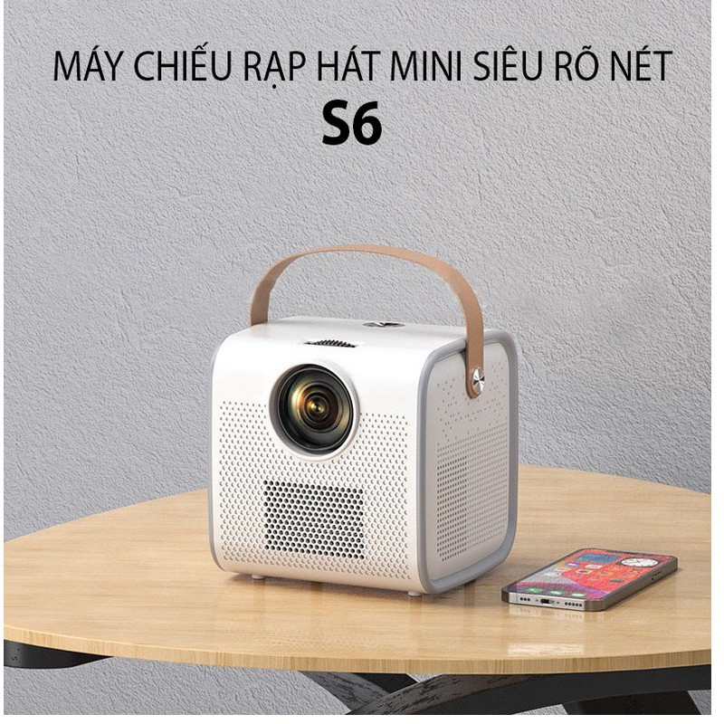 Máy Chiếu S6 Mini (Hỗ Trợ Tiếng Việt) Siêu Nét Kết Nối Bluetooth Wifi, Chạy Hệ Điều Hành Android Cao Cấp1