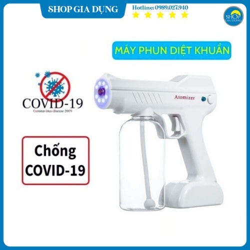 Súng Xịt Khử Khuẩn Atomizer Hàng Cao Cấp - Máy Diệt Khuẩn Cầm Tay Nano Loại 8 Mắt Lõi Đồng - Bắn Bằng Tia UV HOT