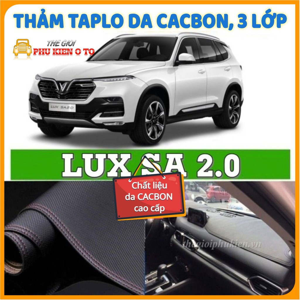 Thảm taplo Vinfast LUX SA 2.0 2019 - 2021 da Cacbon cao cấp, chống nóng ô tô hiệu quả