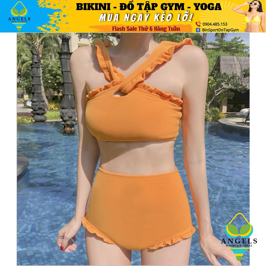 Bikini,Bộ Đồ Bơi Cổ Chéo Màu Vàng, Hàng Nhập Đủ Size M L XL,BHN015 [ Giá Sỉ ] | WebRaoVat - webraovat.net.vn