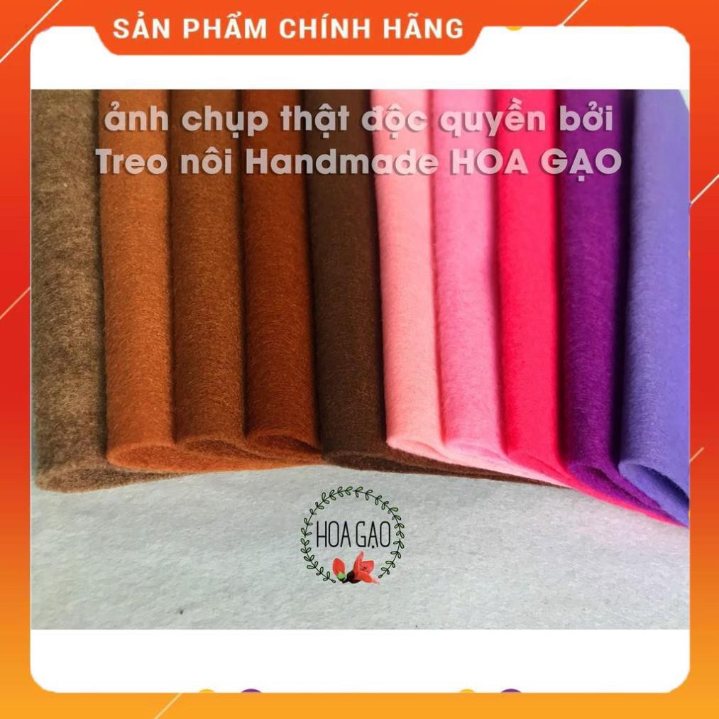 Vải dạ mềm, vải nỉ HGM45 khổ 45cm, làm cho treo nôi, handmade phổ biến màu, dễ may,