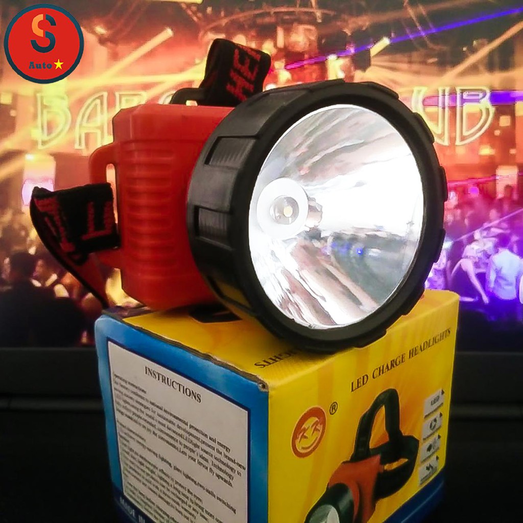 Đèn pin led treo đầu đi rừng Sử dụng dễ dàng tiện dụng Đèn pin đeo đầu có 2 loại ánh sáng trắng và vàng cho bạn lựa chọn