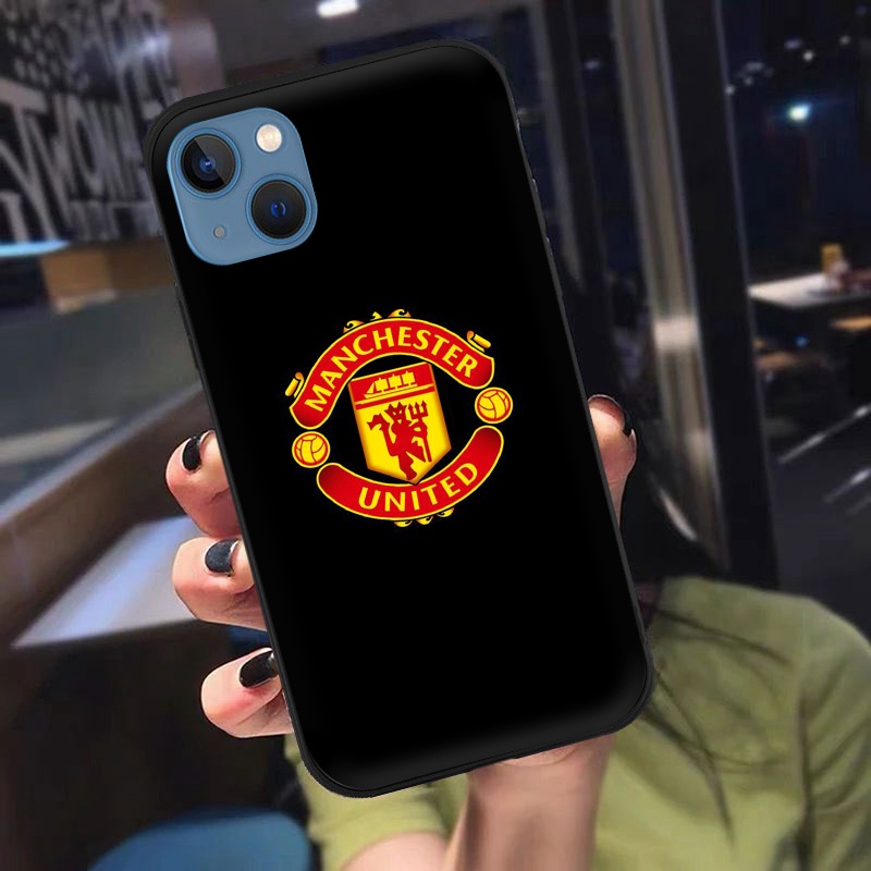 Ốp Điện Thoại Mềm Viền Đen Hình Manchester United D Cho iPhone 5 5s SE 6 6s 6Plus 6sPlus 7 8 7Plus 8Plus