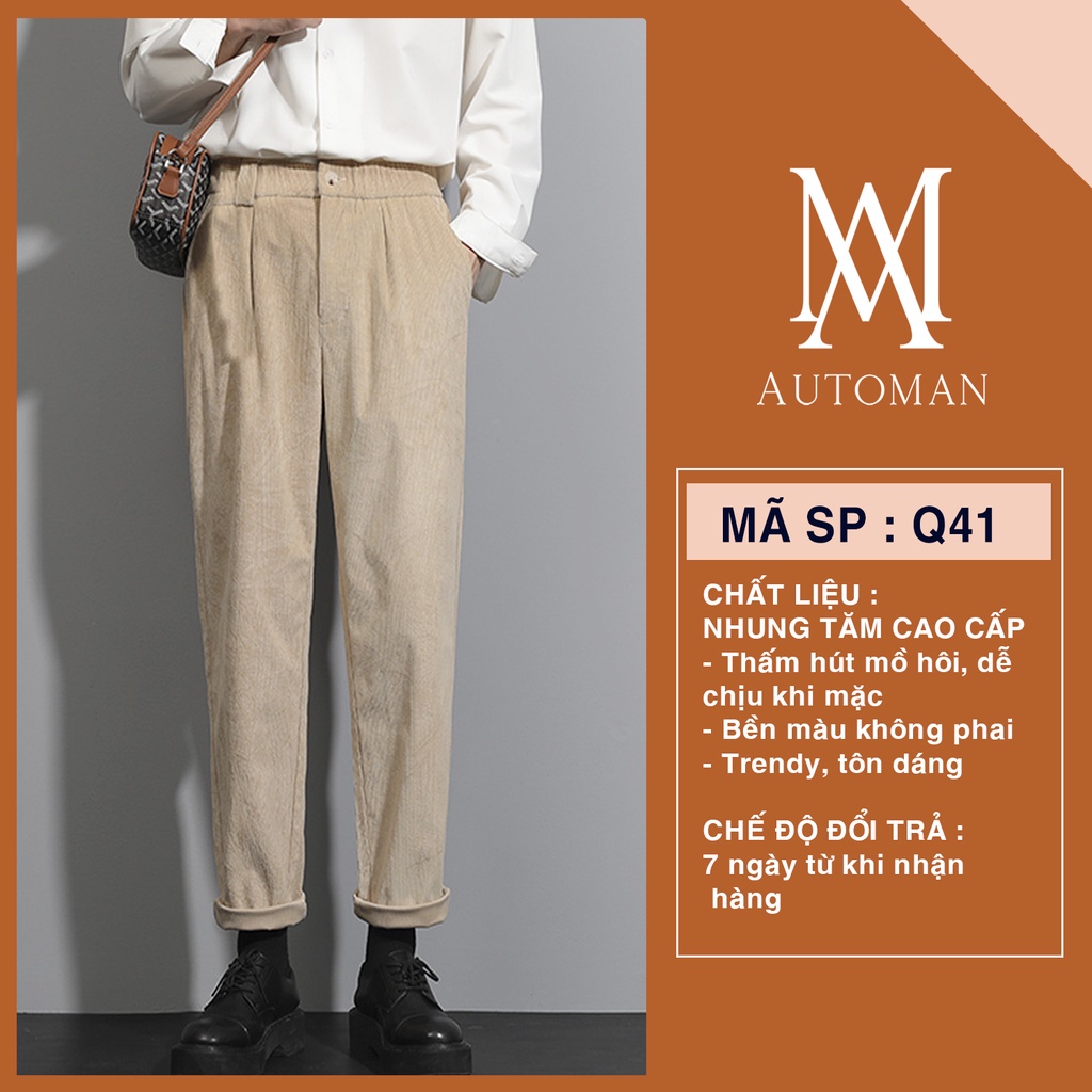 Quần Baggy Nhung Tăm Hàn Quốc Chất Nhung Tăm Phong Cách Trẻ Trung, Năng Động  Q41