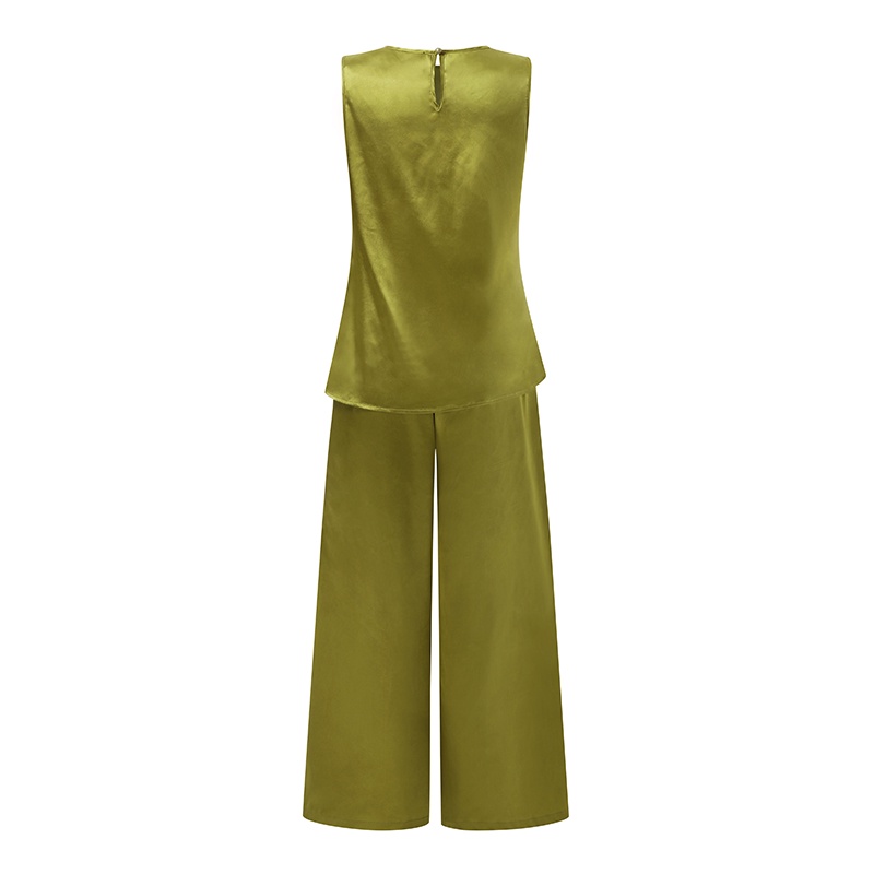 Set quần dài ống rộng và áo thun không tay Zanzea thời trang nữ tính