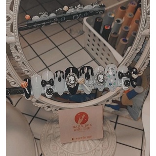 Nailbox thiết kế - Nailbox charm thiên thần và nơ kẹo