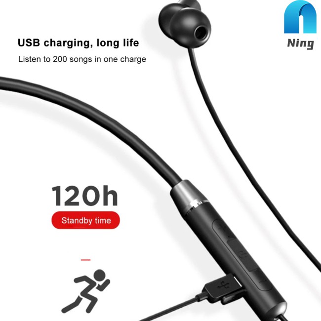 Tai nghe đeo cổ không dây bluetooth 5.0 âm thanh nổi từ tính ipx5 chống nước Lenovo he05
