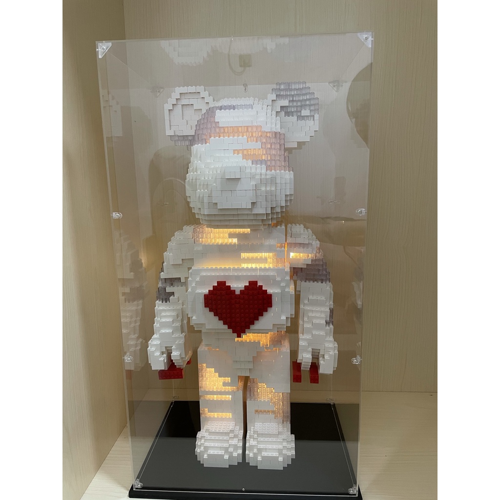 [Mã LIFE0503TOYS1 giảm 10% đơn 150k] Bearbick xếp hình gấu đính đá bộ đồ chơi lắp ráp có ngăn kéo siêu chất hình gấu