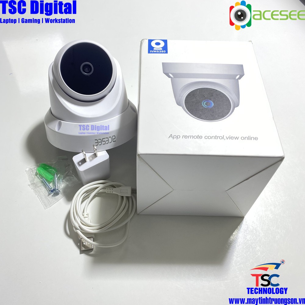 Camera IP wifi 2.0MP ACESEE AC31 | Kèm Thẻ Lưu Trữ 128Gb Quay 355°