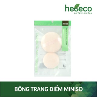 Bông đánh phấn phủ, phấn bột, phấn má Miniso (xả hàng)