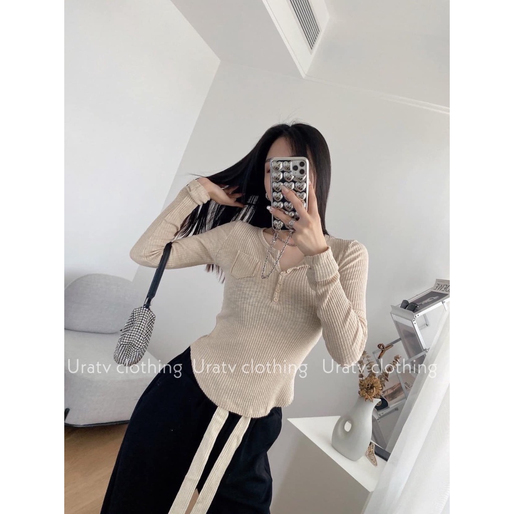 [FREESHIP-ẢNH THẬT] Áo tay dài nút