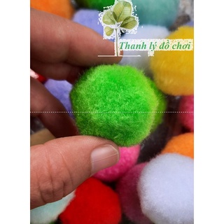 Hạt pom pom nhiều màu làm slime